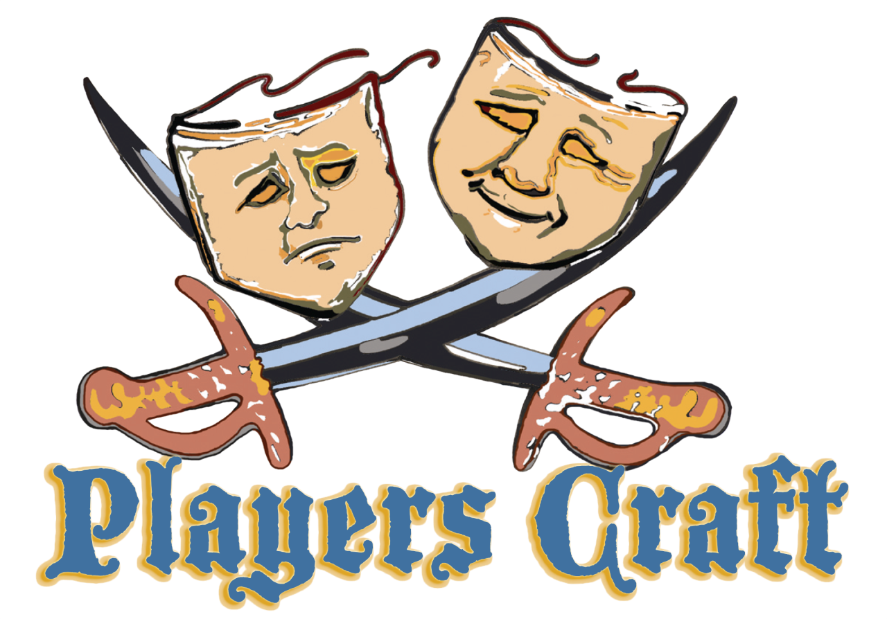 Player's craft logo with comedy tragedy masks and sabres